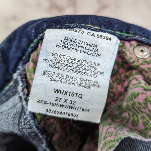 Wrangler Rock 47 Jeans Women 27 X 27 Low Rise Bootcut Denim Crop Short Petite - Picture 11 of 13